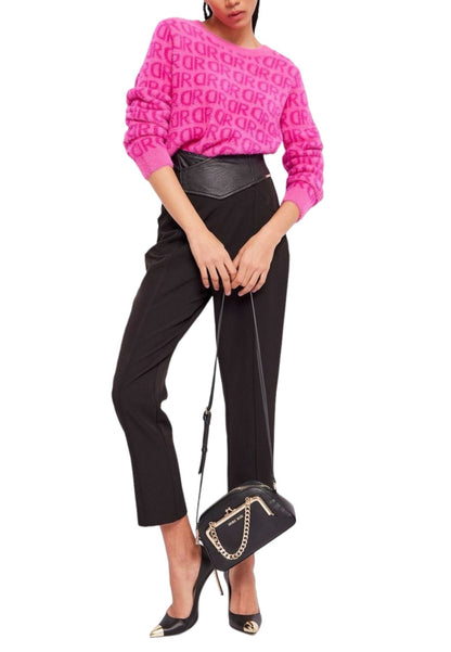 Pantaloni  Donna Denny Rose Con Inserti In Ecopelle  321ND25014