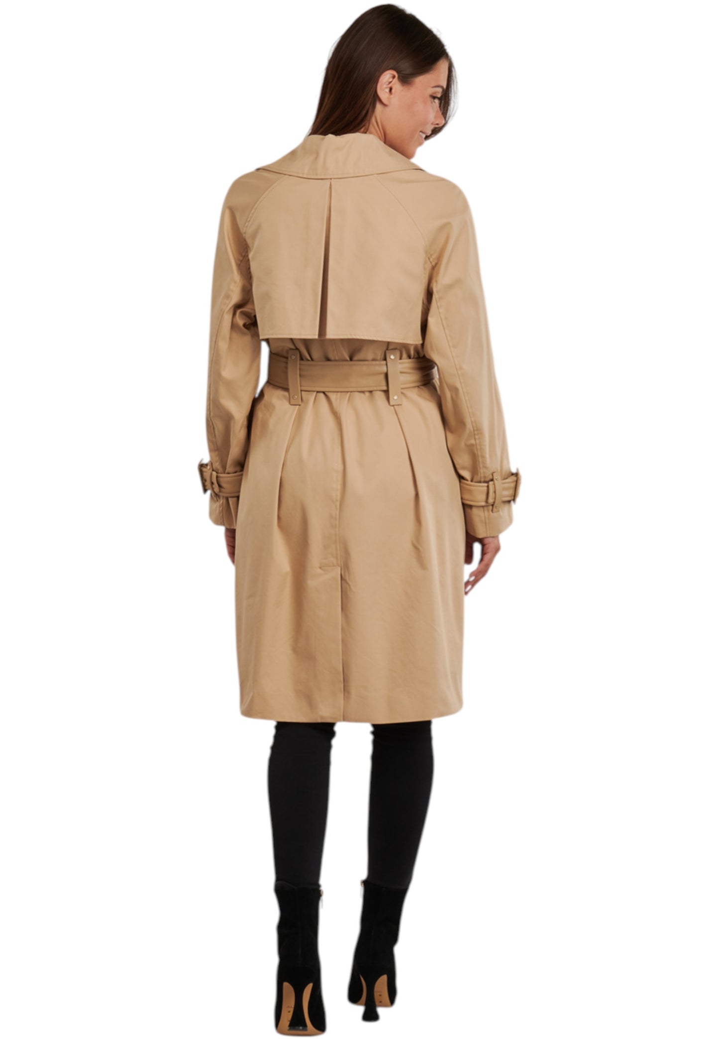 Cappotto Trench Donna Guess Con Cintura In Eco Pelle Raphaelle W5YL02WHDF1