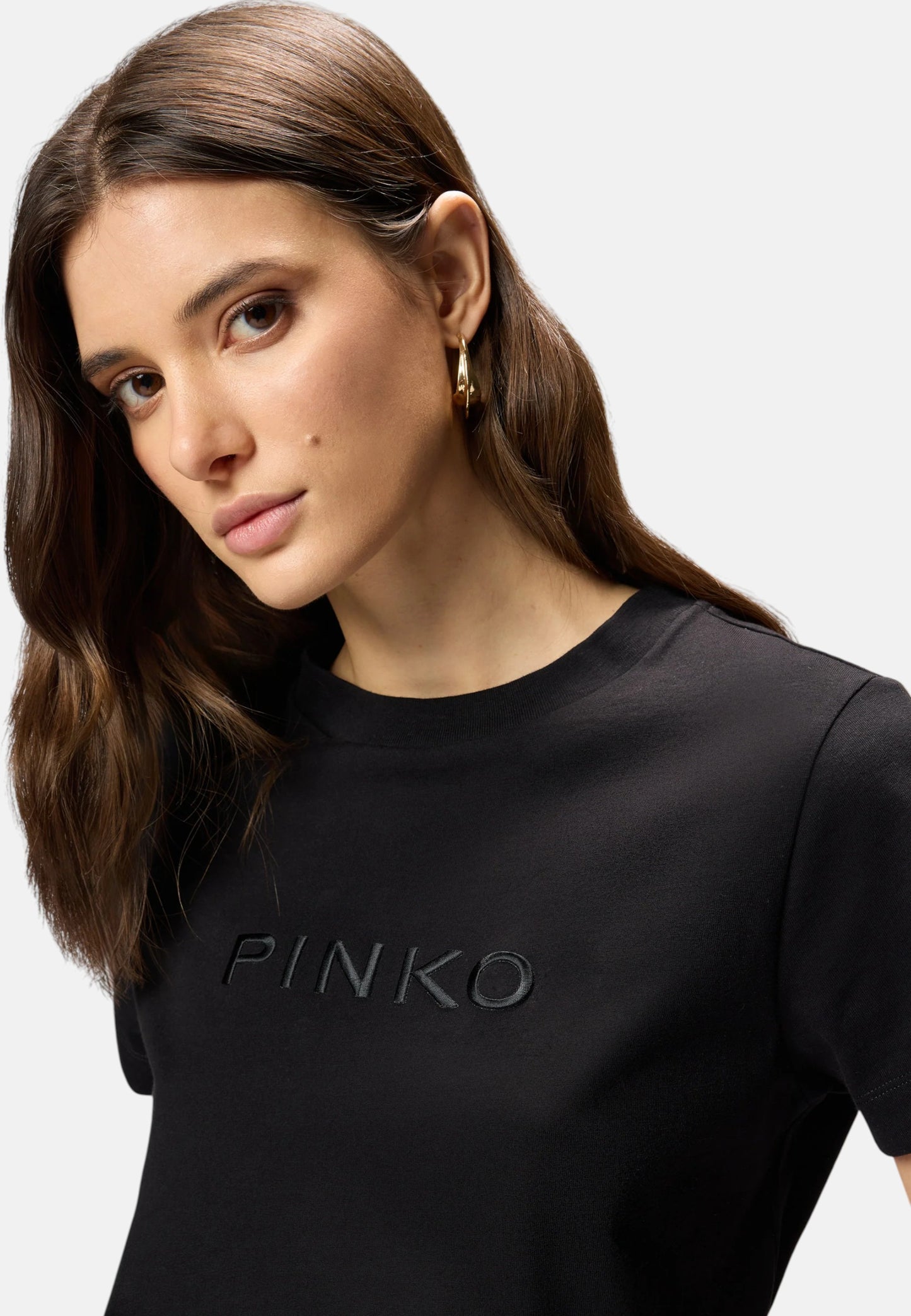 T-Shirt Manica Corta Donna Pinko Ricamo Logo Pinko Start 101752A339
