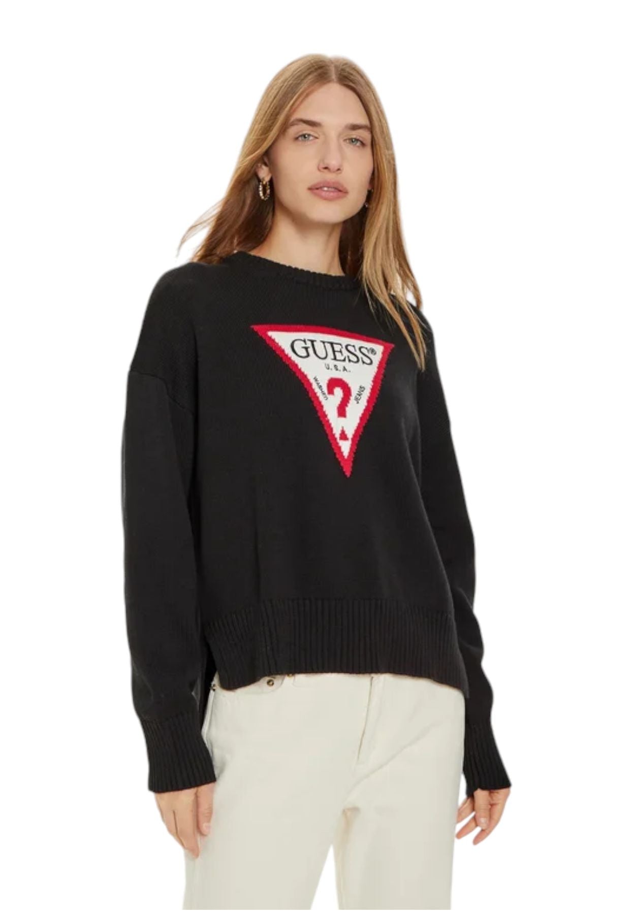 Maglione A Girocollo Donna Guess  Gj Big Triangle W4BR12Z3HM1