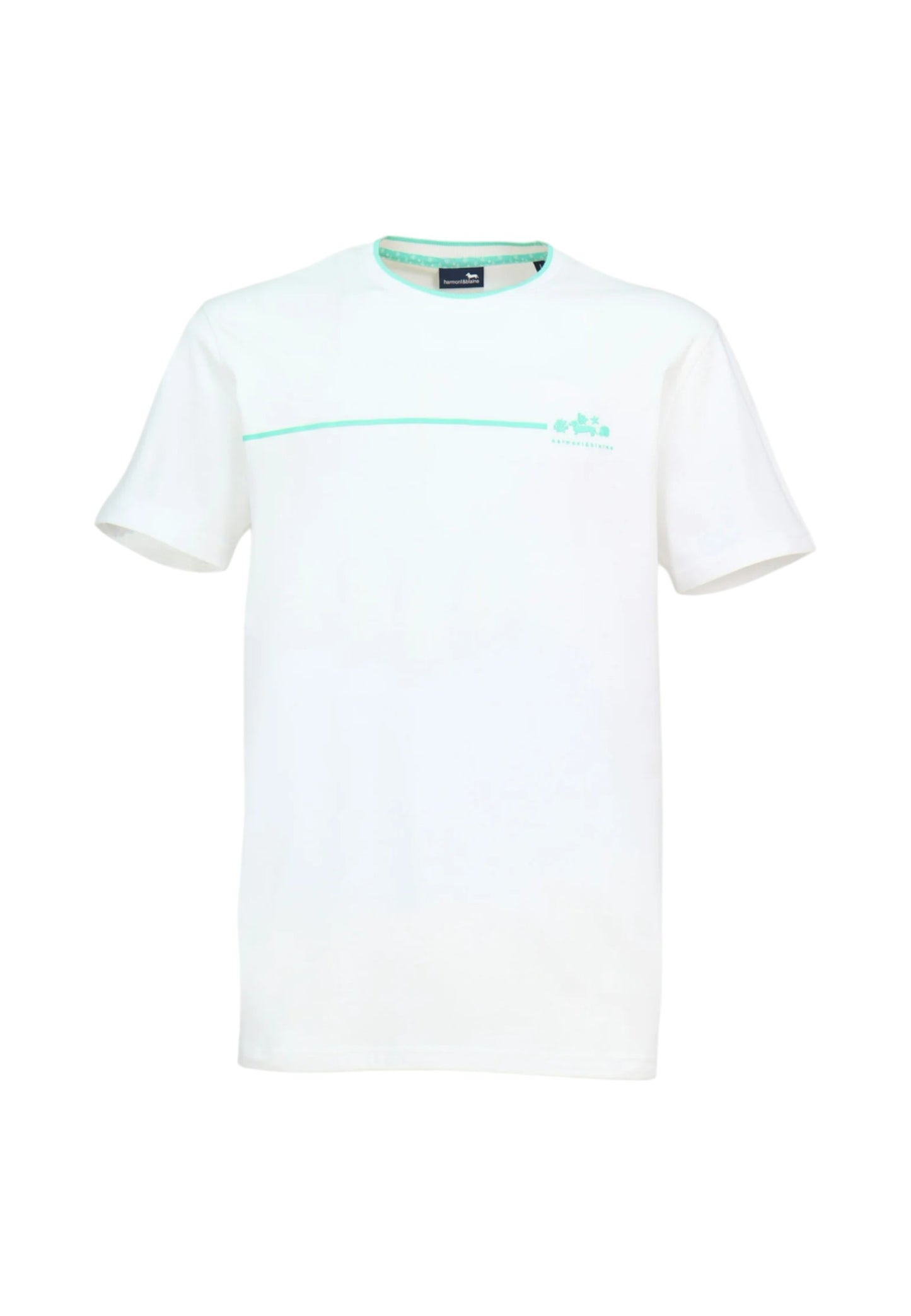 T-Shirt Manica Corta Uomo Harmont & Blaine Con Stampa Mare  IRQ421021055