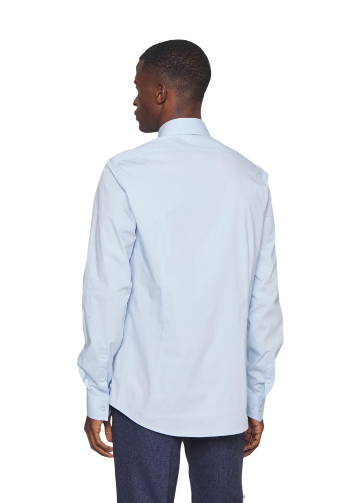 Camicia Manica lunga Uomo Calvin klein  Poplin Stretch Slim K10K108229