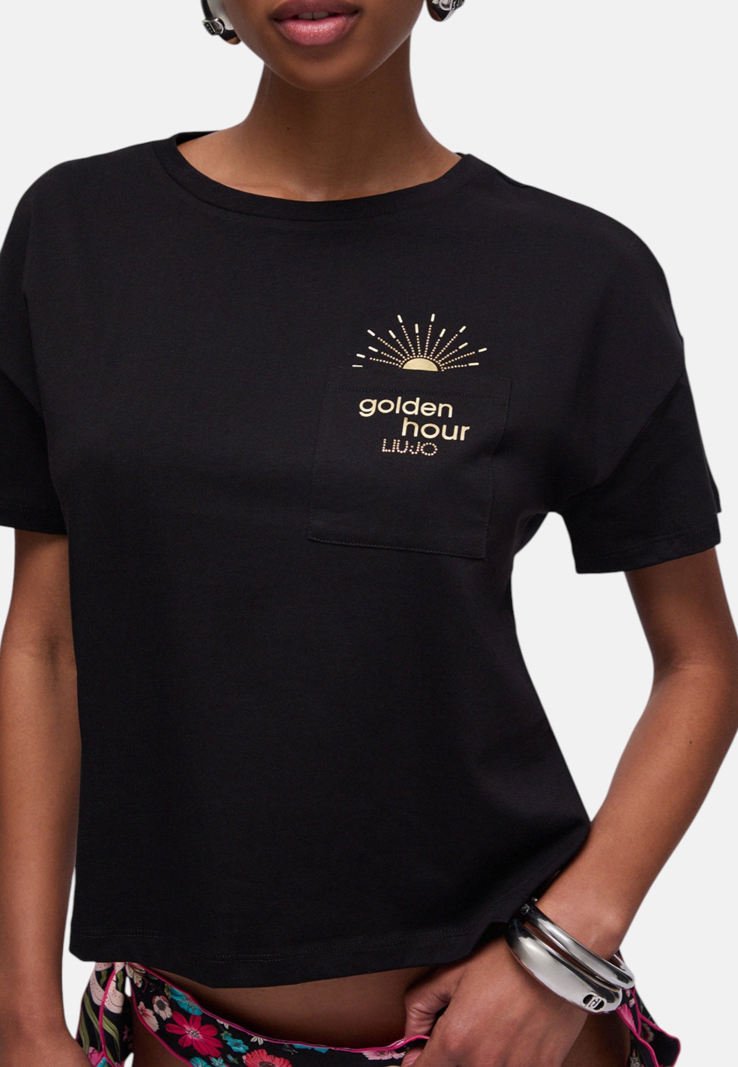 T-Shirt Manica Corta Donna Liu Jo Golden Hour Eco Line VA6161JS923