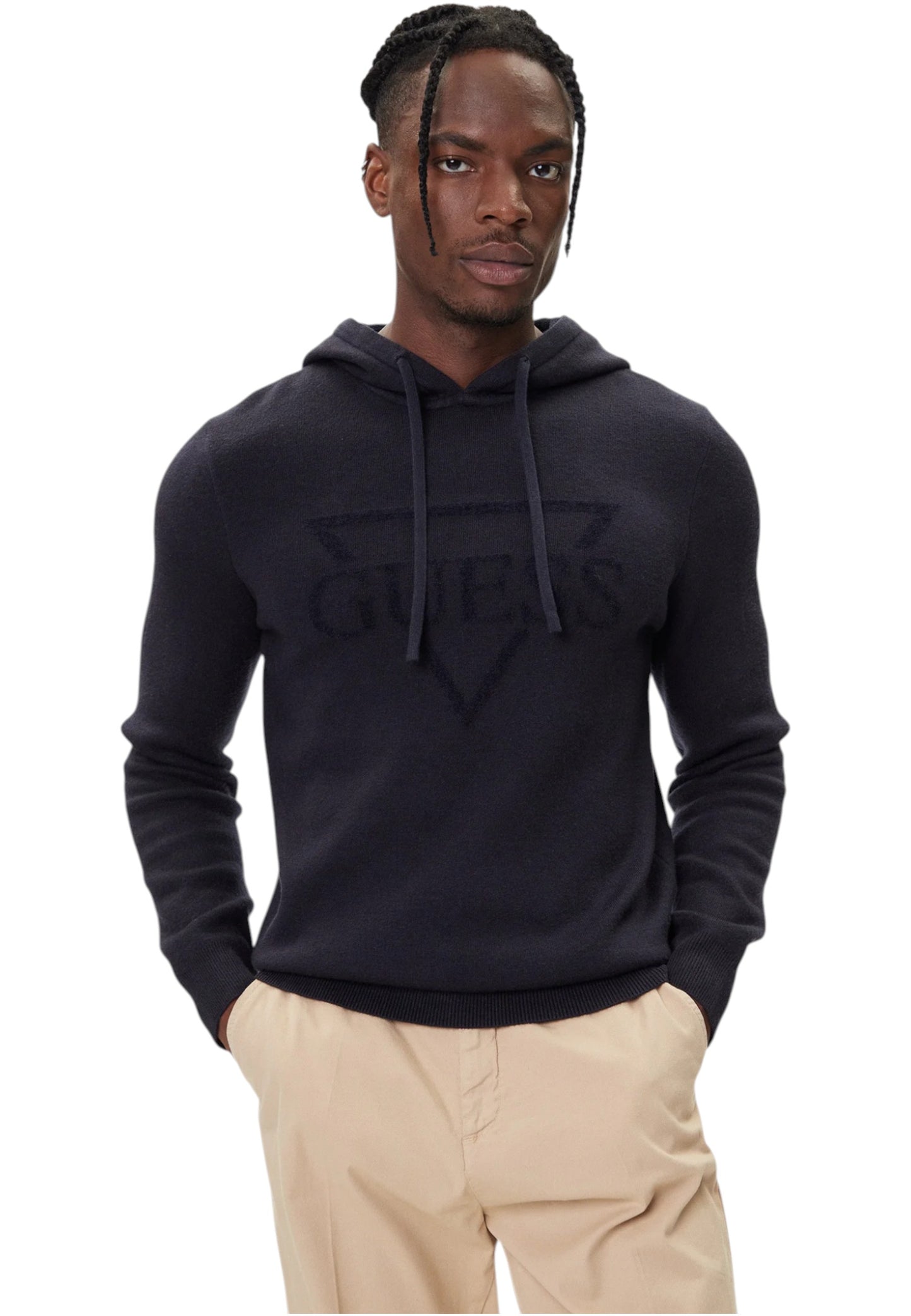 Maglione  Uomo Guess Con Cappuccio Joby French Terry M5BR18Z0470