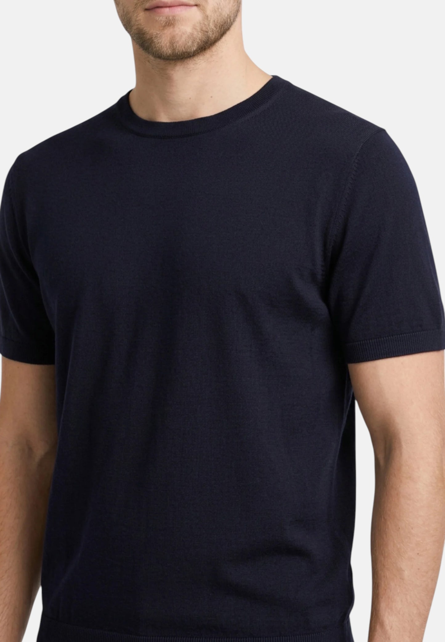 Maglia A Girocollo Uomo Liu Jo Manica Corta In Cotone E Seta  QXX067MA19R