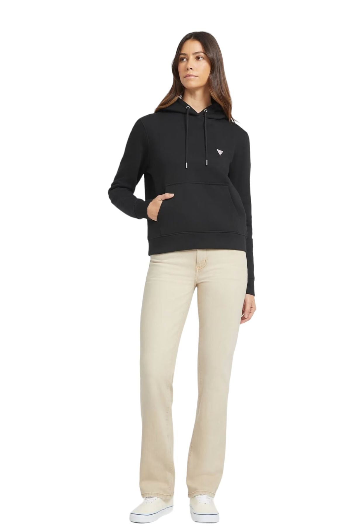 Felpa Con Cappuccio Donna Guess  Gj Hood Reg Mini Triangle W4YQ04KC811