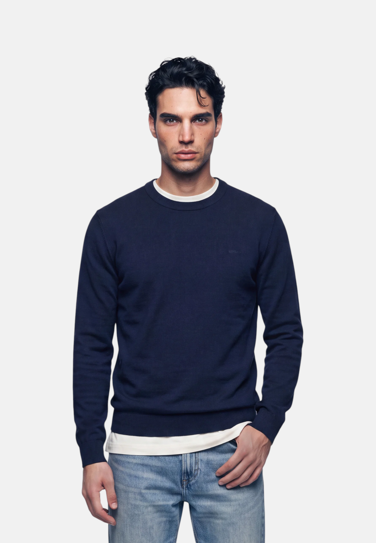 Maglia A Girocollo Uomo Gas Cotone Effetto Cashmere Arlo Round W. 563019432428