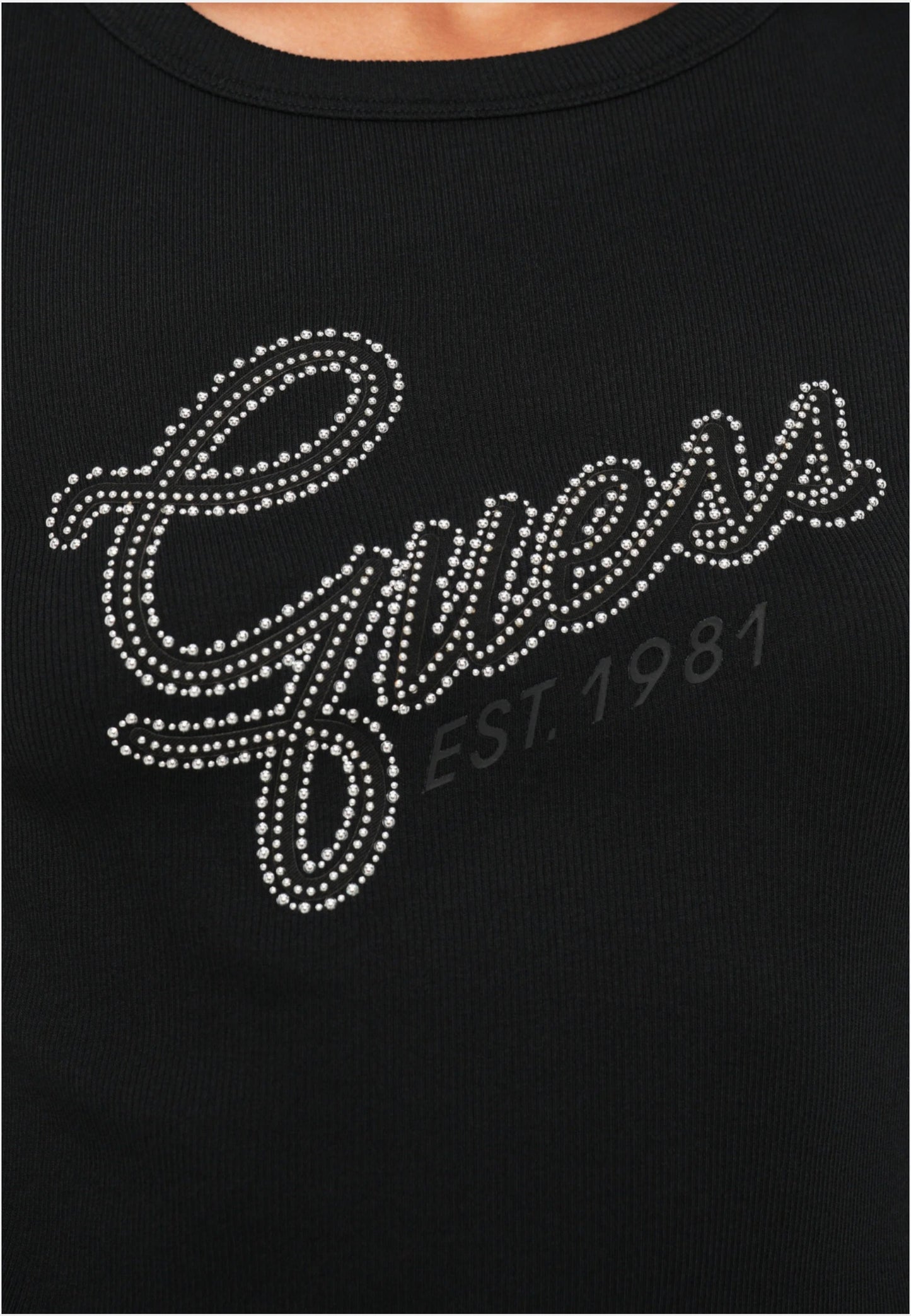 T-Shirt Manica Corta Donna Guess  Guess Studs Script W6RI22KA0H1
