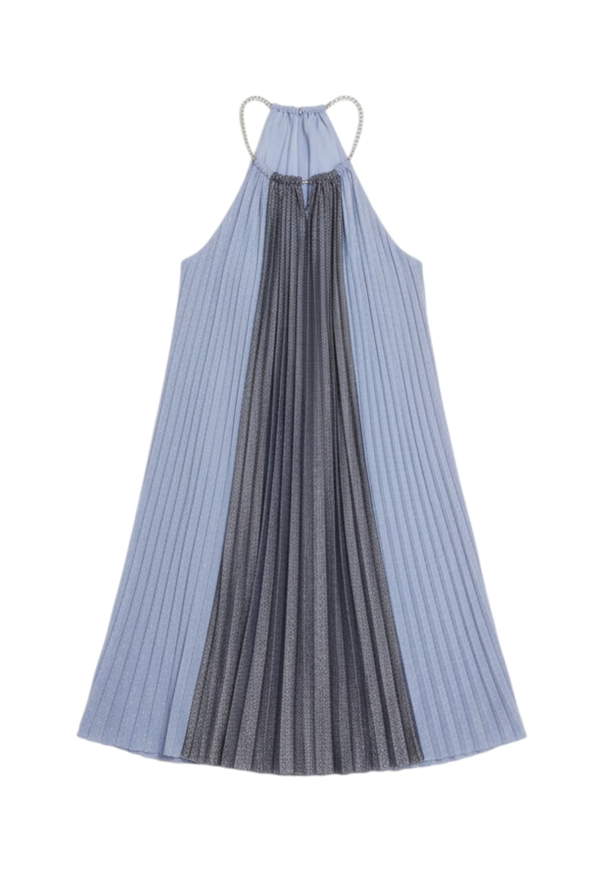 Vestito Corto Donna Gaudi Elegante All'Americana Plissettato In Jersey 311FD14014