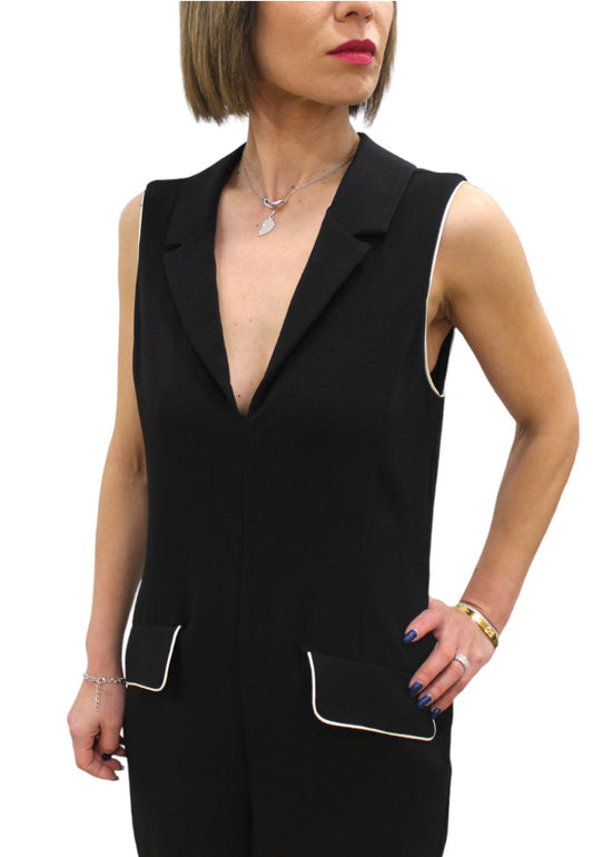Tuta Jumpsuit Senza Maniche Donna Alessia Santi Lunga  311SD25067