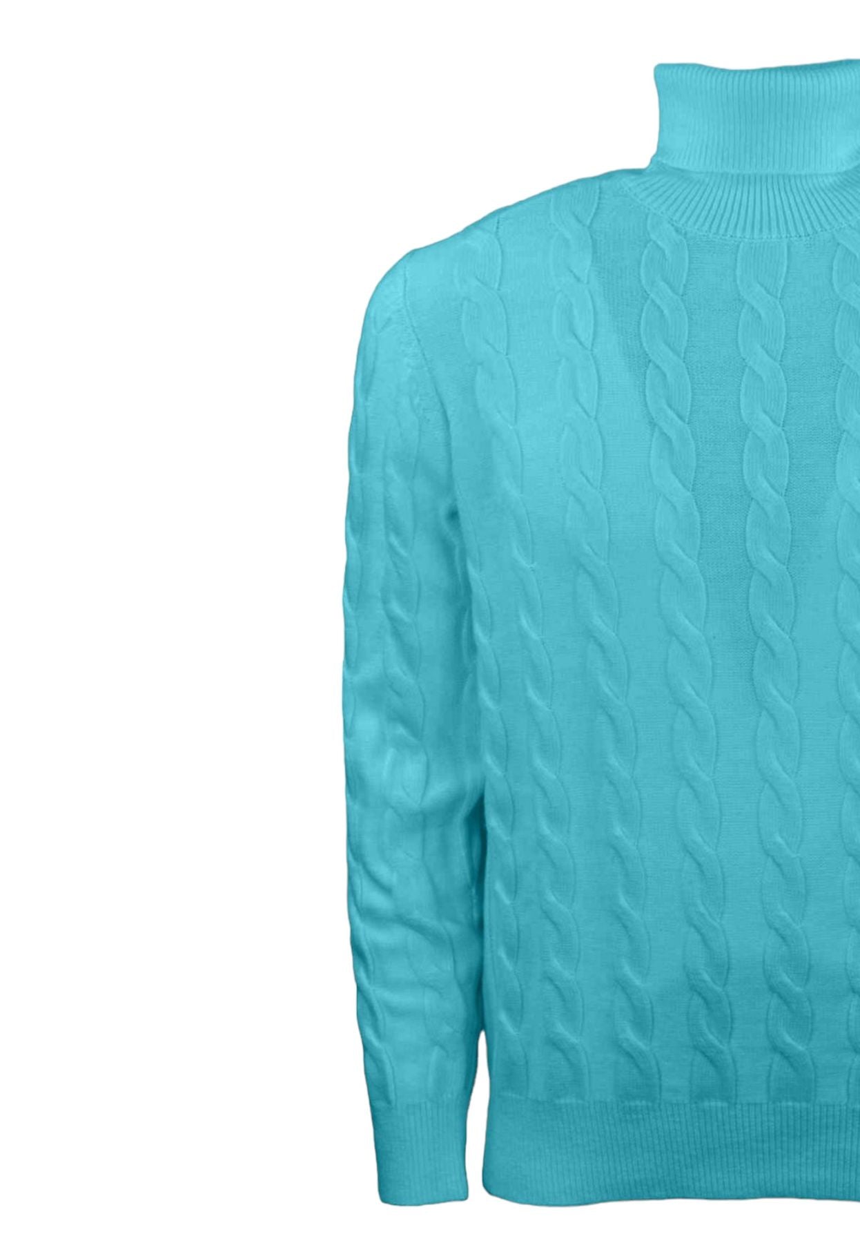 Maglione Collo Alto Uomo Cashmere Company Dolcevita Trecce F.7 IU204715