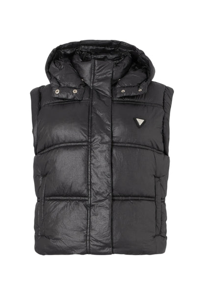 Gilet Con Cappuccio Donna Guess Crop Ernestine W5YL11WHDO2