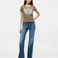 T-Shirt Manica Corta Donna Guess  Flower Triangle W6GI12K3027