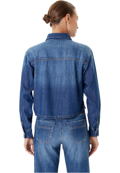 Giacca Jeans Donna Guess  Gj Cropped Denim Shirt W5YH0DD5M8A