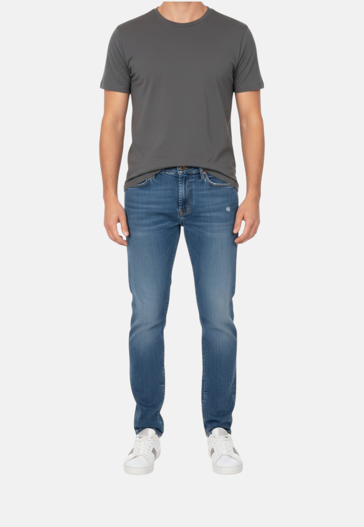 Jeans Slim Fit Uomo Roy Roger's Denim elasticizzato, lavaggio Darrel 517 RRU075D6433246