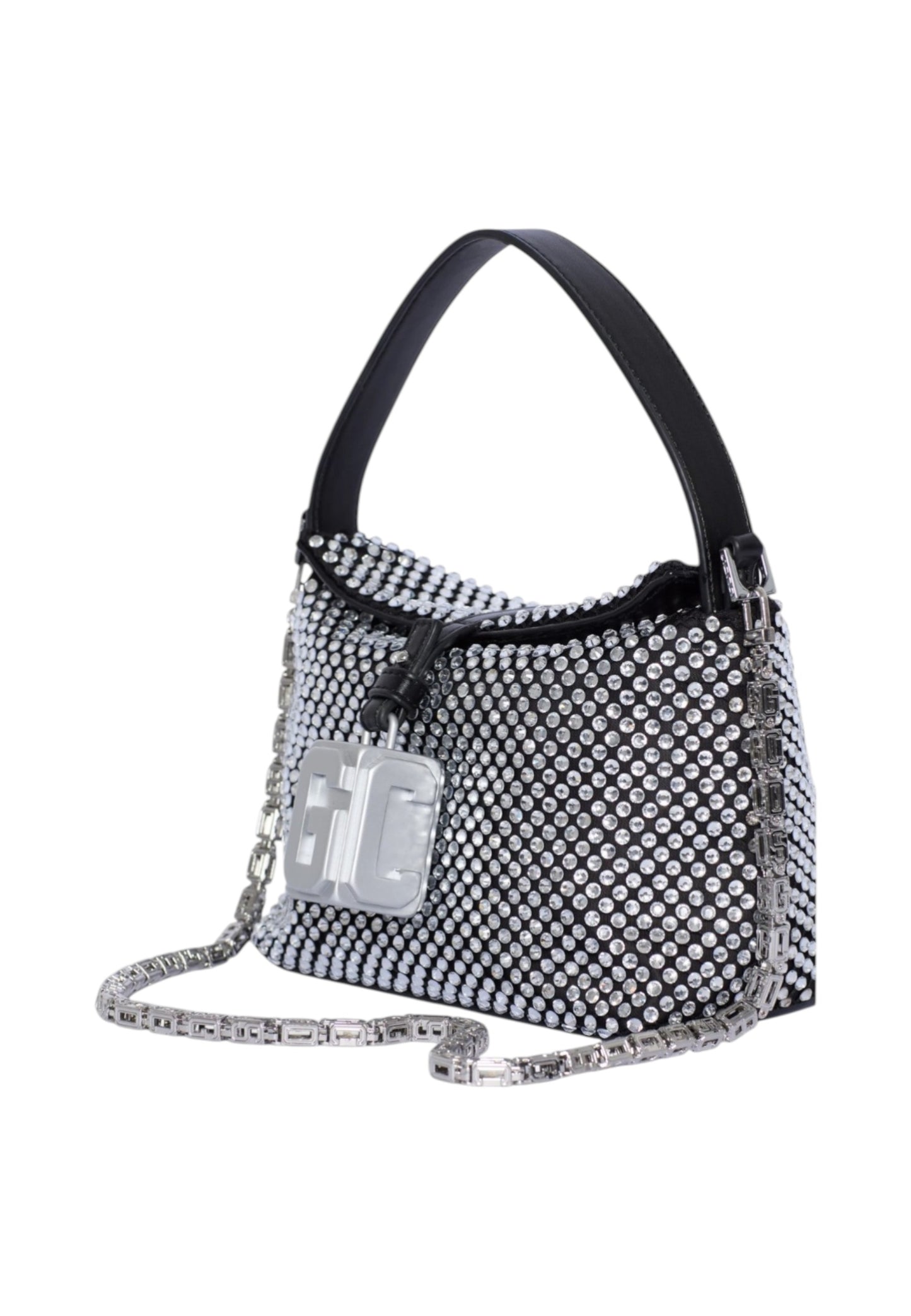 Borsa A Spalla Donna Gcds  Mini Comma Mesh Rhinestone GCDSMMC005