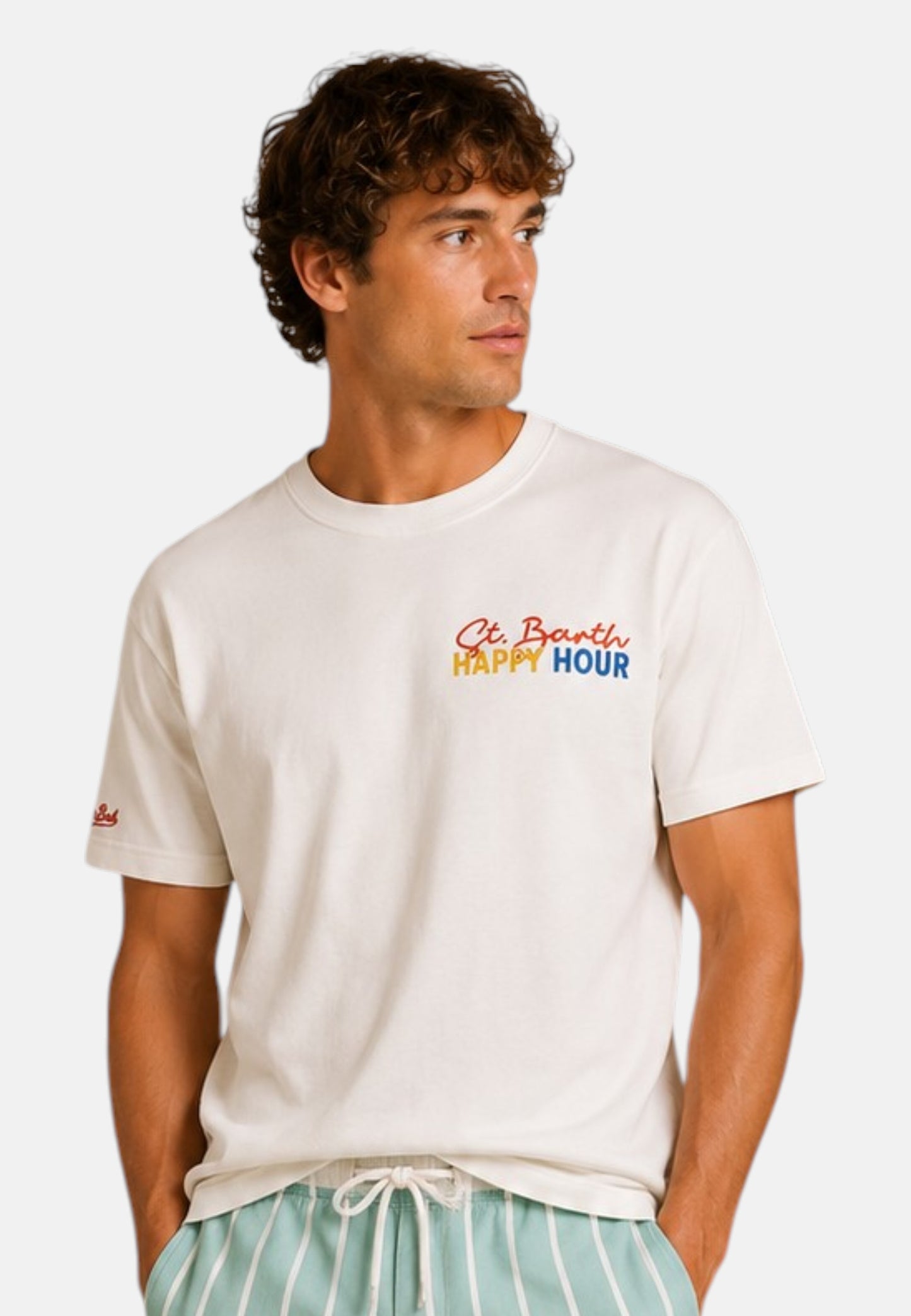 T-Shirt Manica Corta Uomo Mc2 Saint Barth Oversize Sb Happy Hour Delmar DLR0001