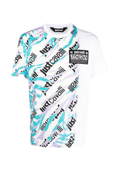 T-Shirt Manica Corta Uomo Just Cavalli  74Mm600 R Bis Cont Camologo 74OBH6R1JS184