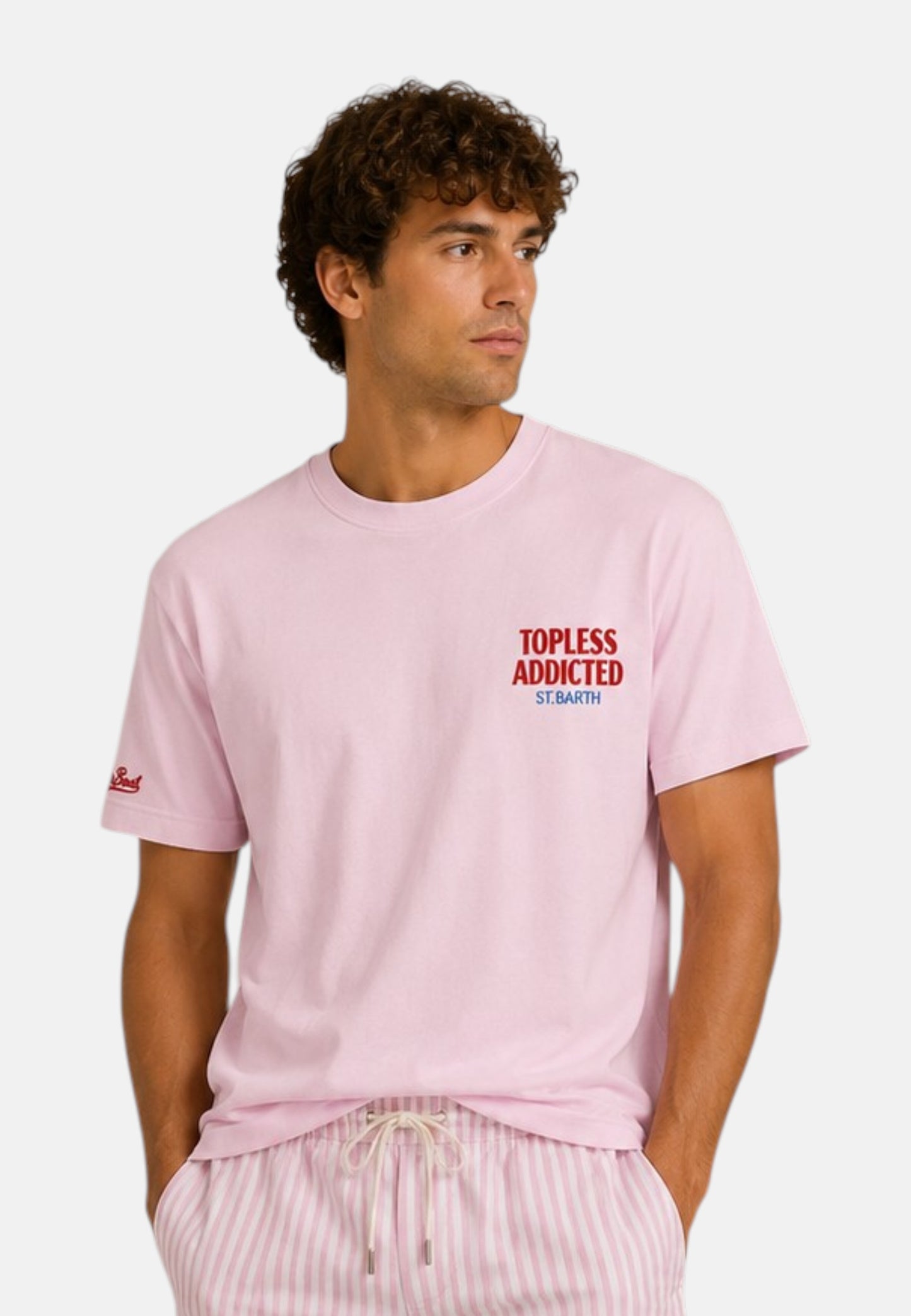 T-Shirt Manica Corta Uomo Mc2 Saint Barth Oversize Rich Topless Car Delmar DLR0001