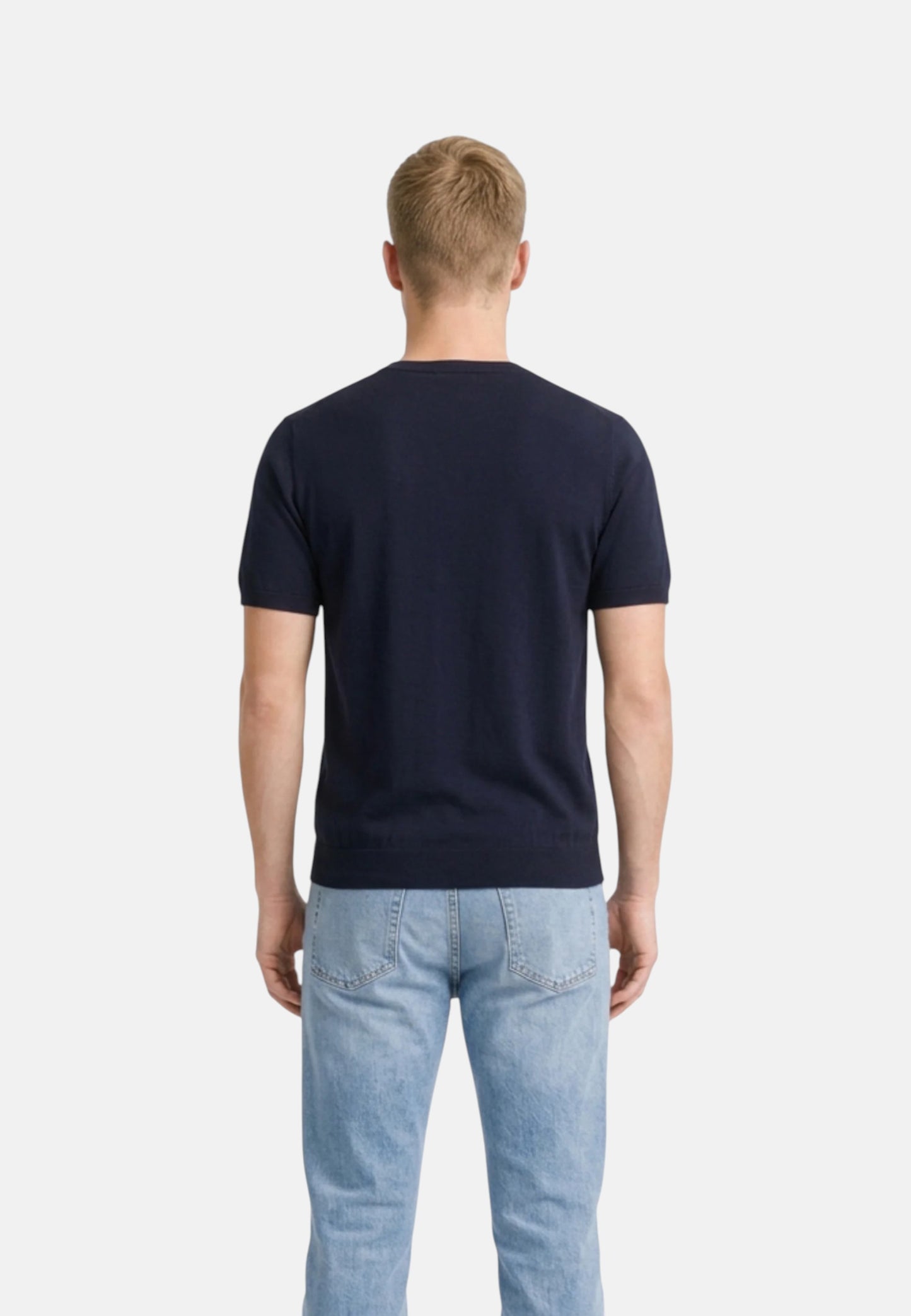 Maglia A Girocollo Uomo Liu Jo Manica Corta In Cotone E Seta  QXX067MA19R