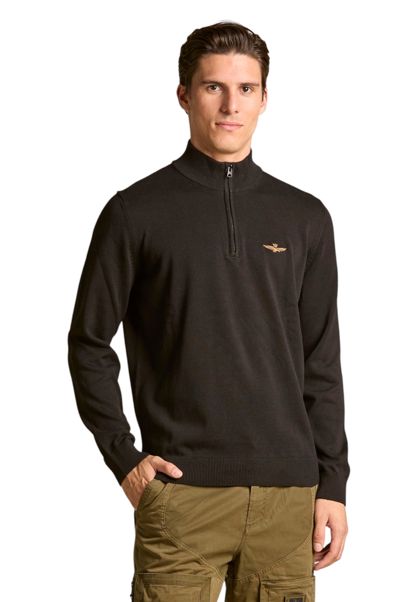 Maglia Collo Alto Uomo Aeronautica Militare Mezza zip  252MA1578UL00506