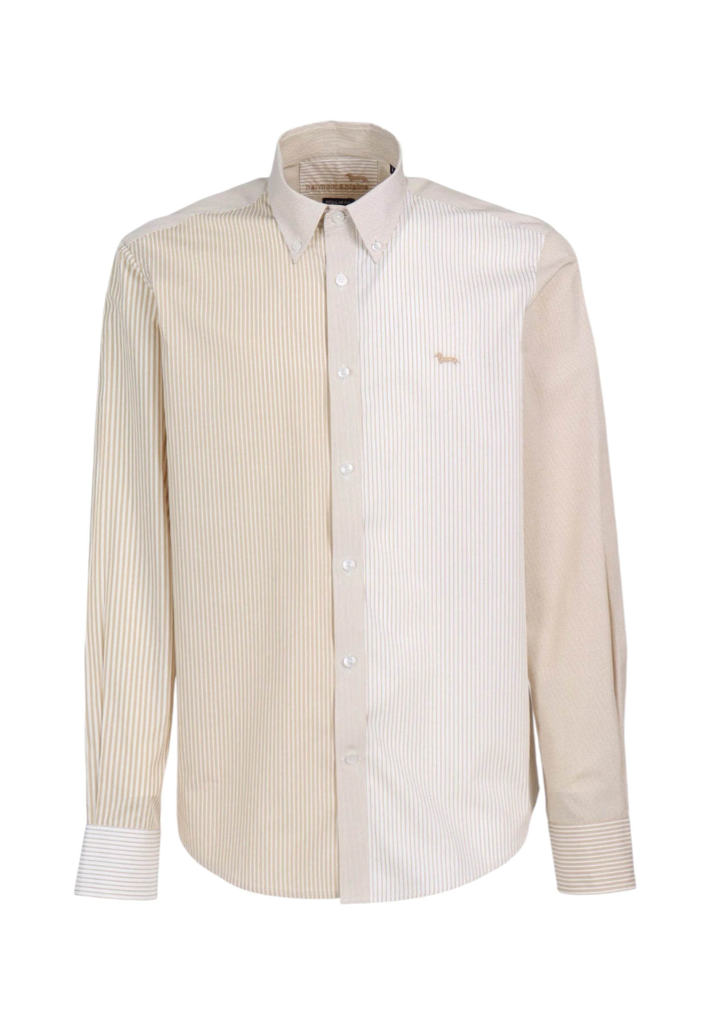 Camicia Manica lunga Uomo Harmont & Blaine Patchwork Righe Cinque Tessuti  CRQ078013436M