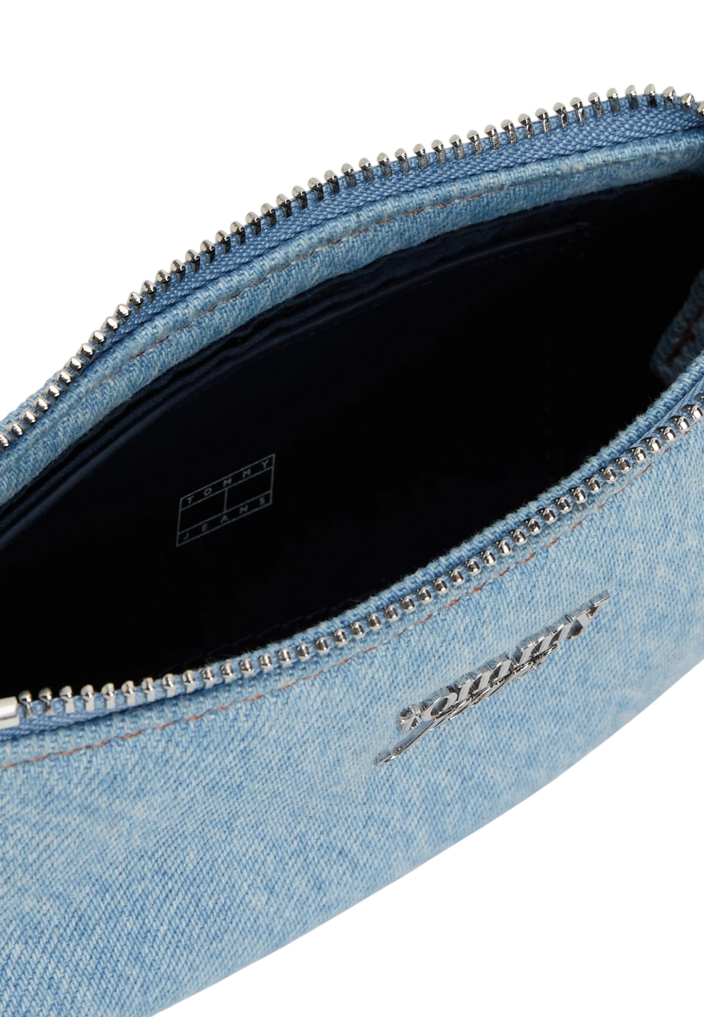 Portafoglio Con Zip Donna Tommy Jeans In Denim Con Catenella Tjw Cool Denim AW0AW18881