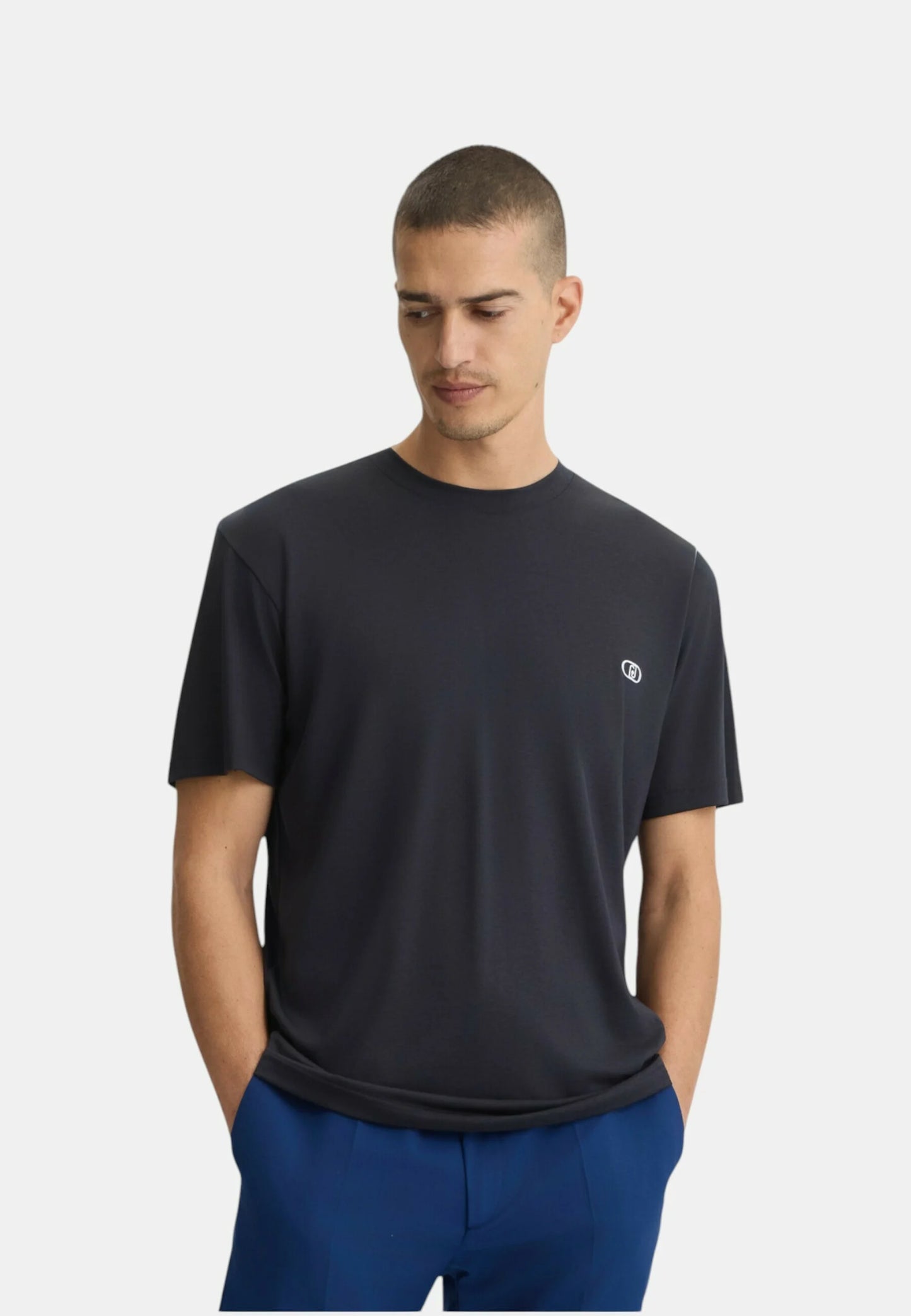 T-Shirt Manica Corta Uomo Liu Jo In Lyocell  QXX115J4805