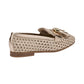Mocassini  Donna Frau In Pelle Laminata Intrecciata Con Nappine  95K6