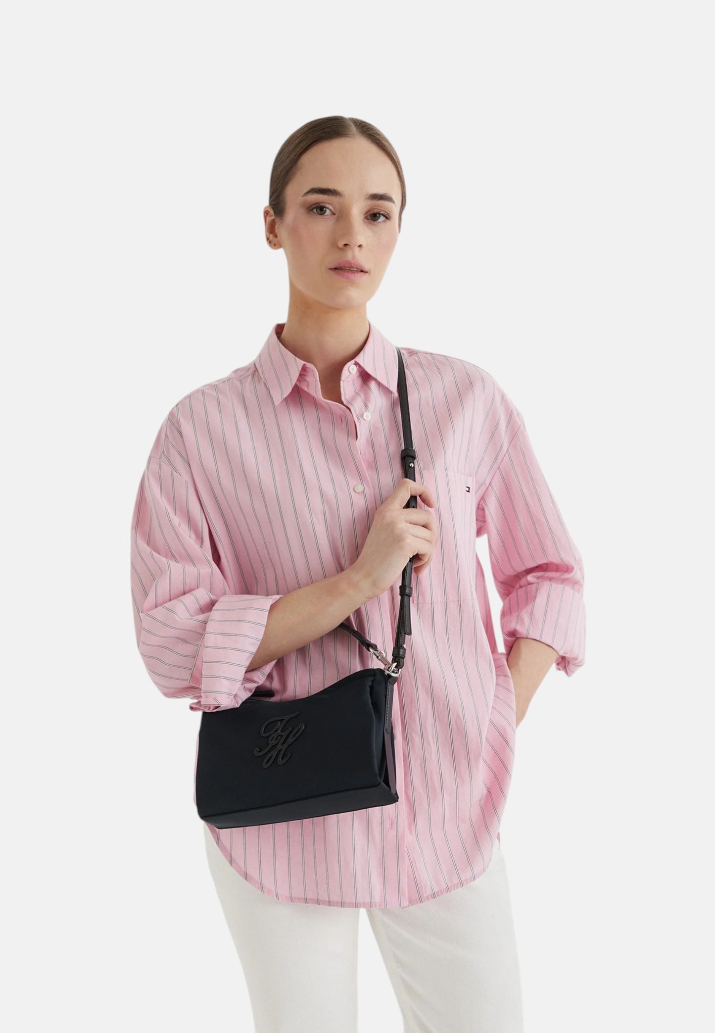 Borsa A Spalla Donna Tommy Hilfiger  Th Elevated Nylon AW0AW18623