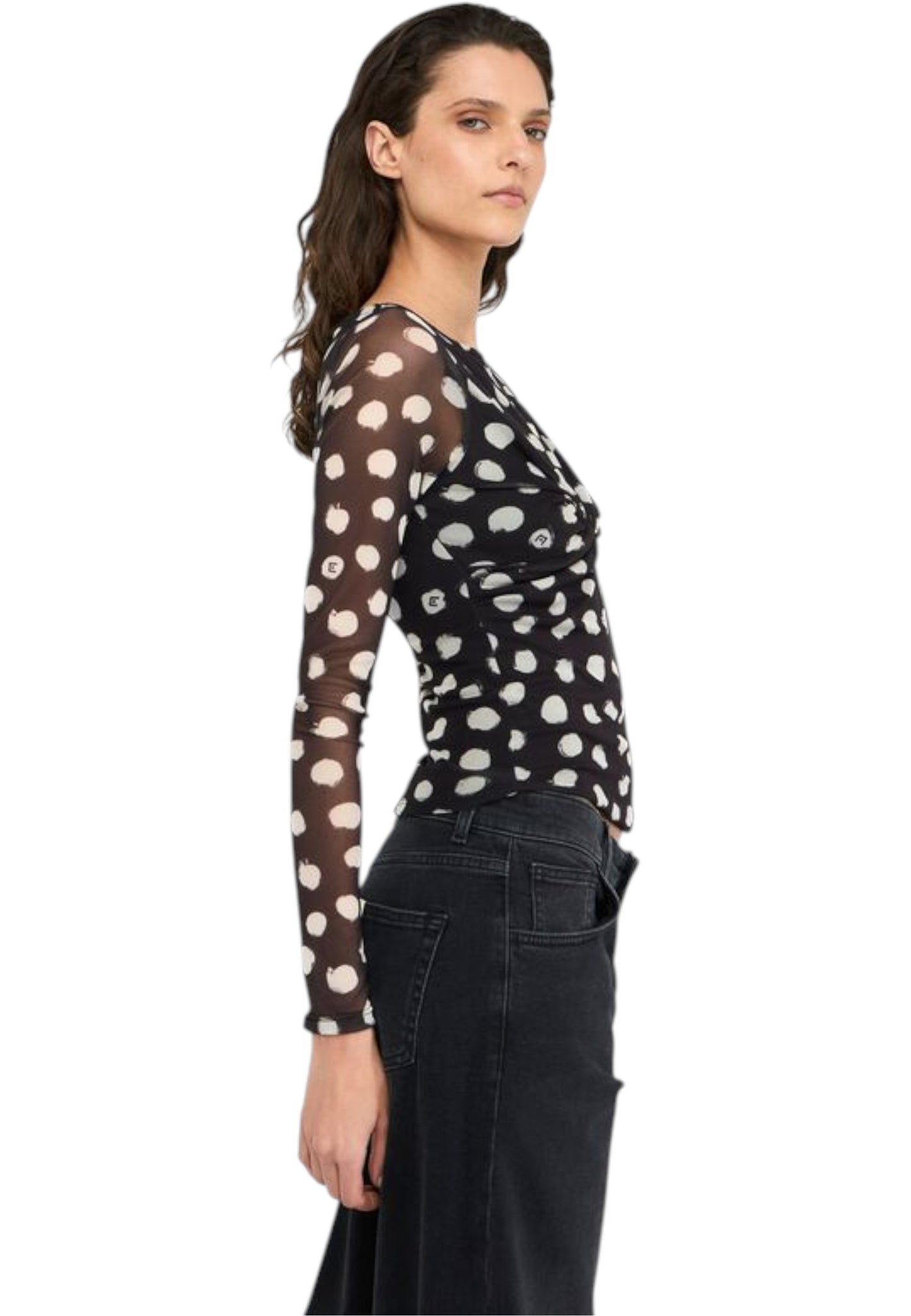 T-Shirt Manica lunga Donna Liu Jo  Pois Snow White UF5269JS007