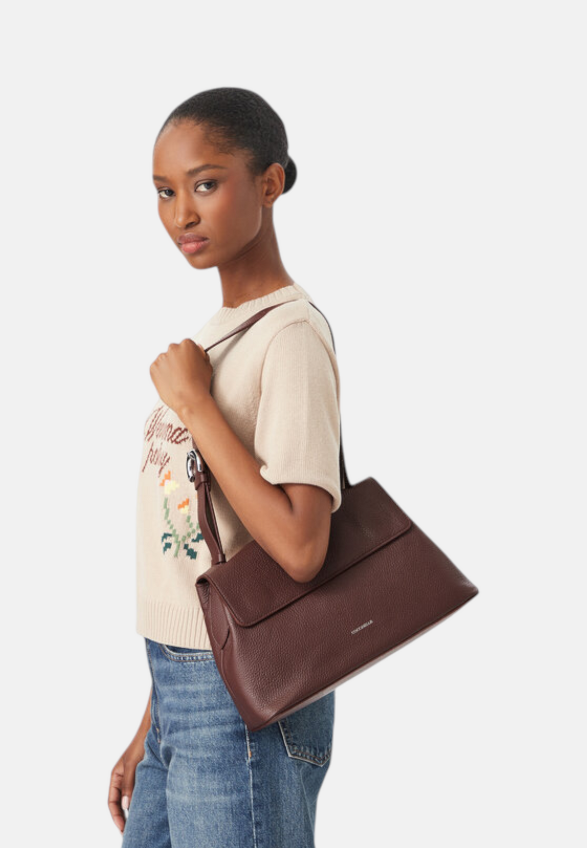 Borsa A Spalla Donna Coccinelle Pelle con grana Fern E1VGF120101