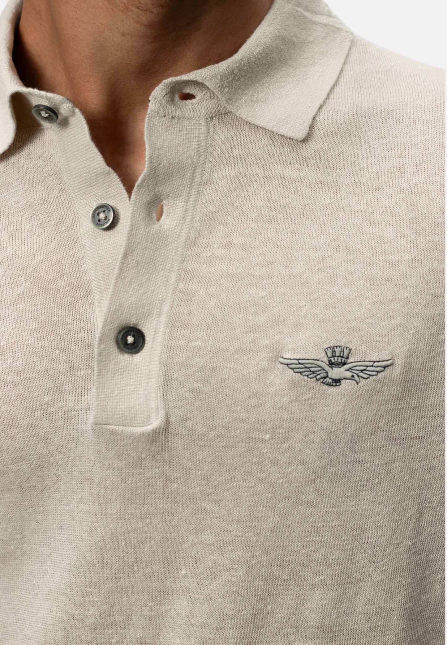 Polo Manica Corta Uomo Aeronautica Militare In Maglia Di Lino  261MA1625UL00935