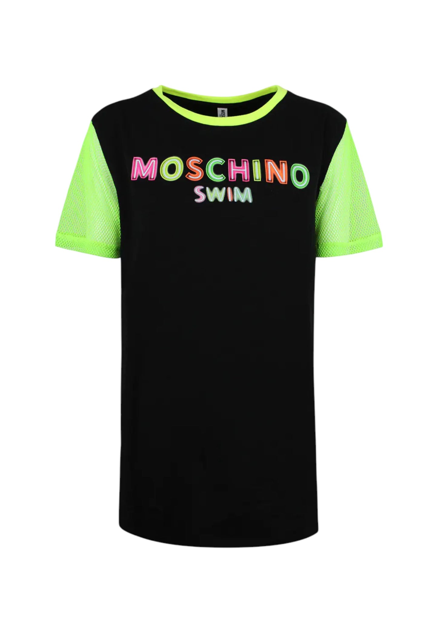 T-Shirt Manica Corta Donna Moschino Traforata Fluo  A19032116