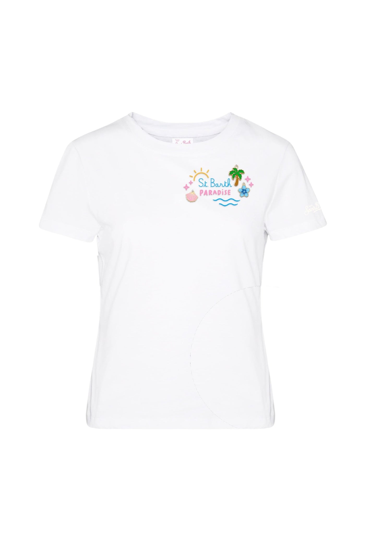T-Shirt Manica Corta Donna Mc2 Saint Barth Sb Paradise Charm Emb Emilie EMI0001
