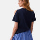 T-Shirt Manica Corta Donna Liu Jo Con Patch Strass Eco Line CA6160JS088