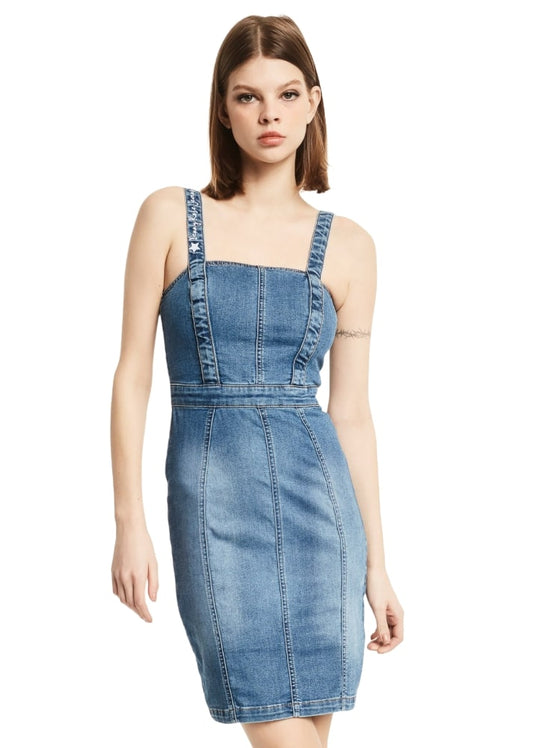Vestito Corto Donna Denny Rose In Denim  211ND16003