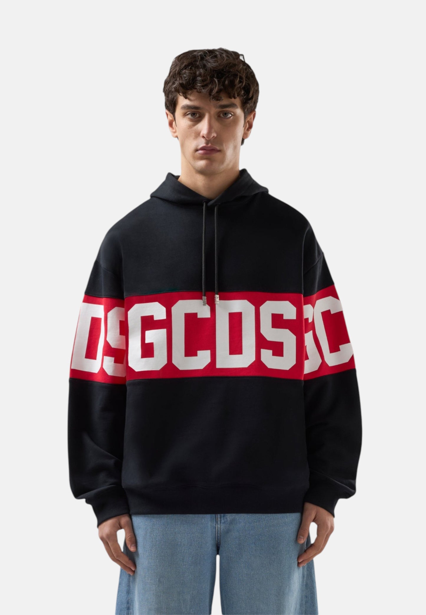 Felpa Con Cappuccio Uomo Gcds Oversize Fit Band Logo Z0MLQE138F004