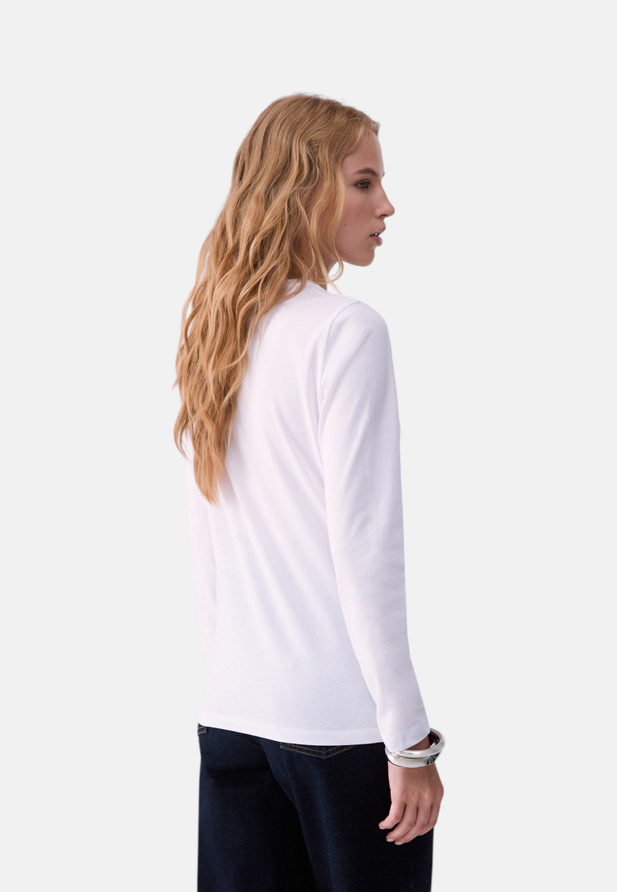 T-Shirt Manica lunga Donna Liu Jo Skinny Fit Con logo LiuJo e Stampa  WF6448JS923