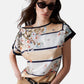 T-Shirt Manica Corta Donna Liu Jo Blooming Foulard  WA6437J6308