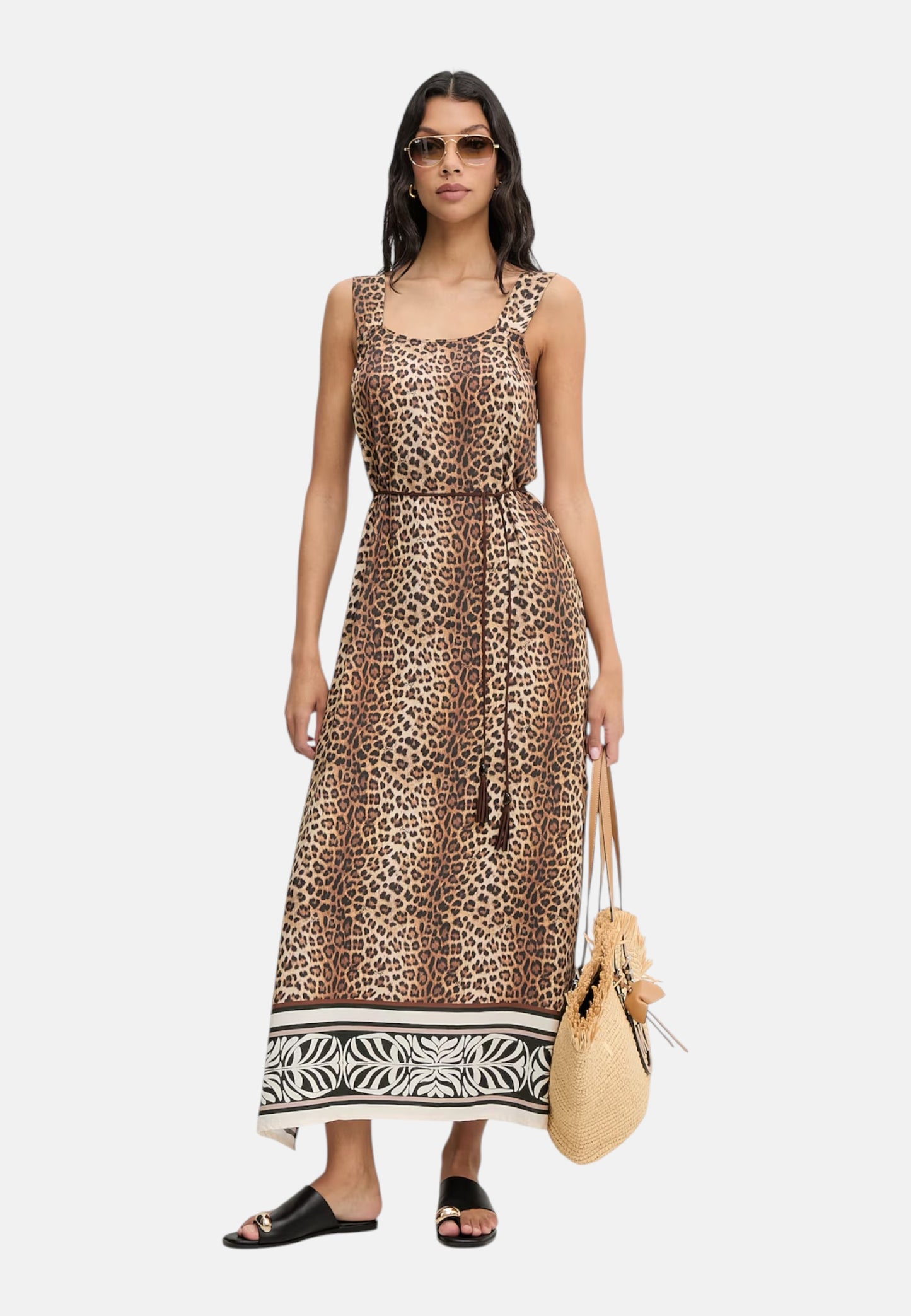 Vestito  Donna Liu Jo Tessuto Navetta Stampa All Over Animalier Eco Line VA6049TS123