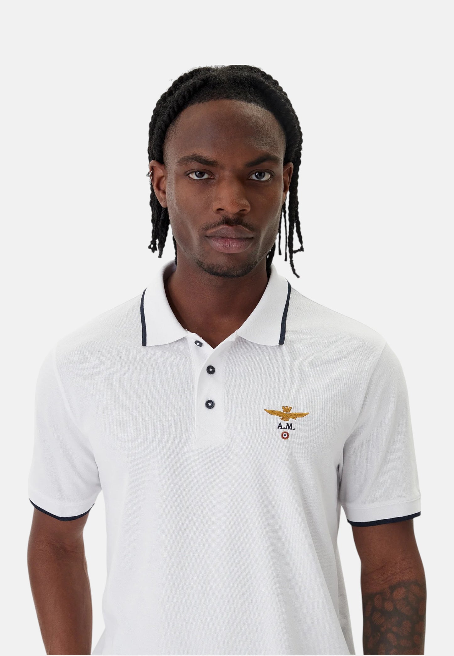 Polo Manica Corta Uomo Aeronautica Militare In Pique' Di Cotone Con Logo  261PO1308UP00082