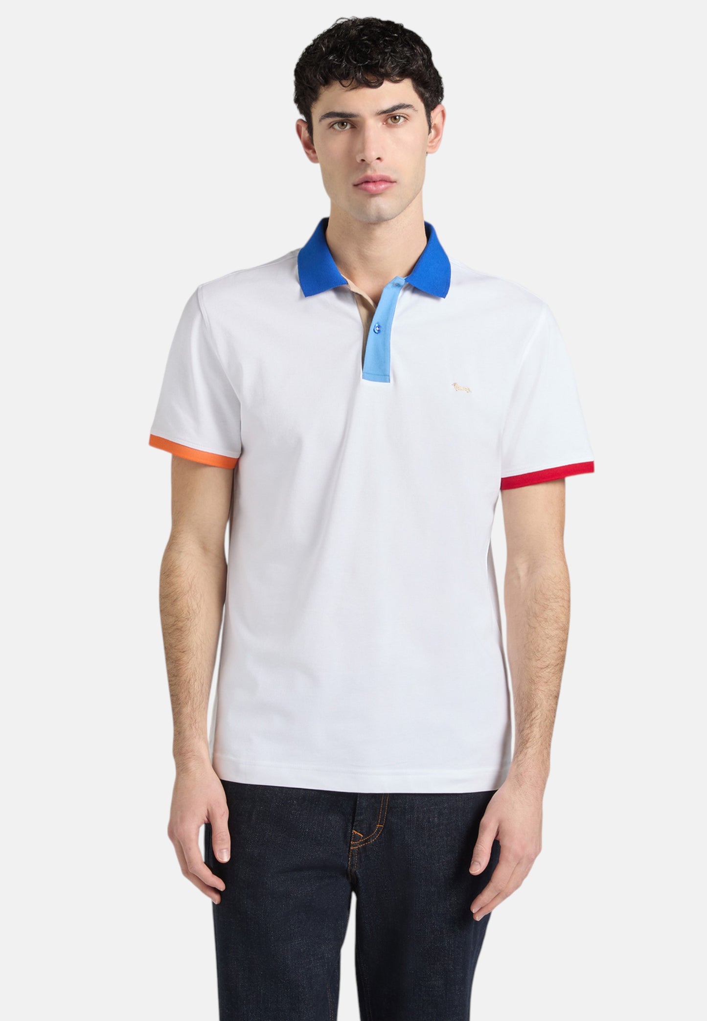 Polo Manica Corta Uomo Harmont & Blaine Con Collo E Orli A Contrasto  LRQ417020862