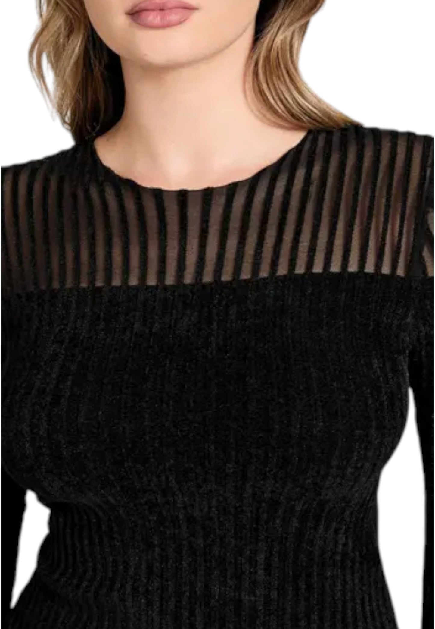 Maglione A Girocollo Donna Guess  Rowena Rib Chenille W5BR62Z0890