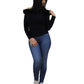 Maglione A Girocollo Donna White Wise   ESS119A