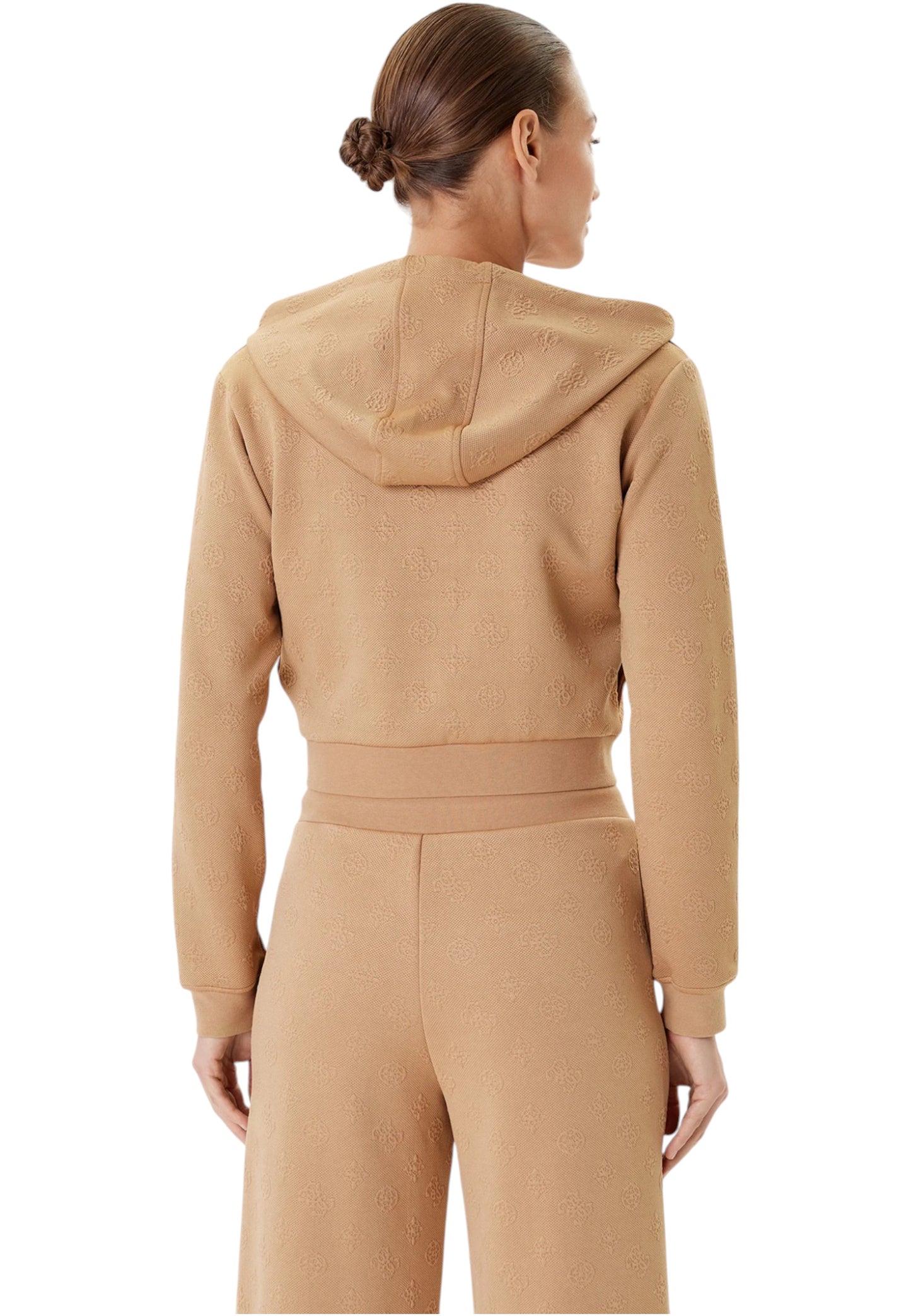 Felpa Con Cappuccio Donna Guess Con Zip 3D Peony V5YQ06KBSL2