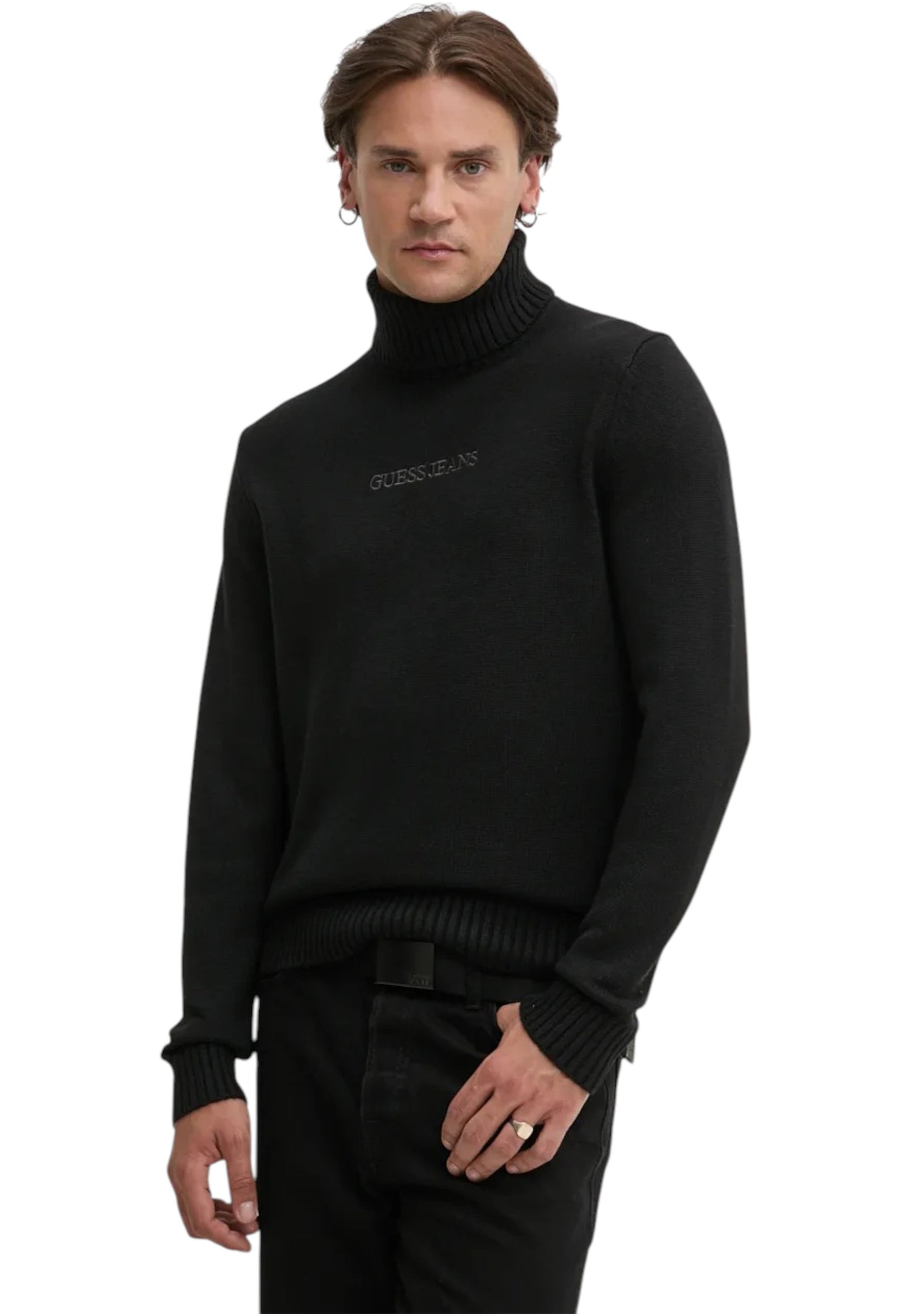 Maglione Collo Alto Uomo Guess Gj Guess J Emb Gj Ls Tn Guess J Emb Swtr M5BR58Z0561
