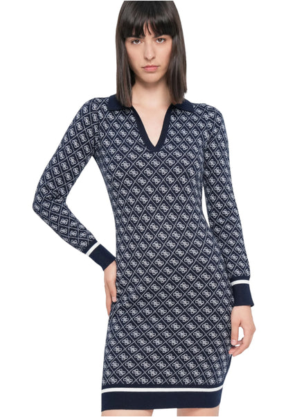 Vestito Midi Donna Guess In Maglia Aubrey 4G W5BK25Z3JD2