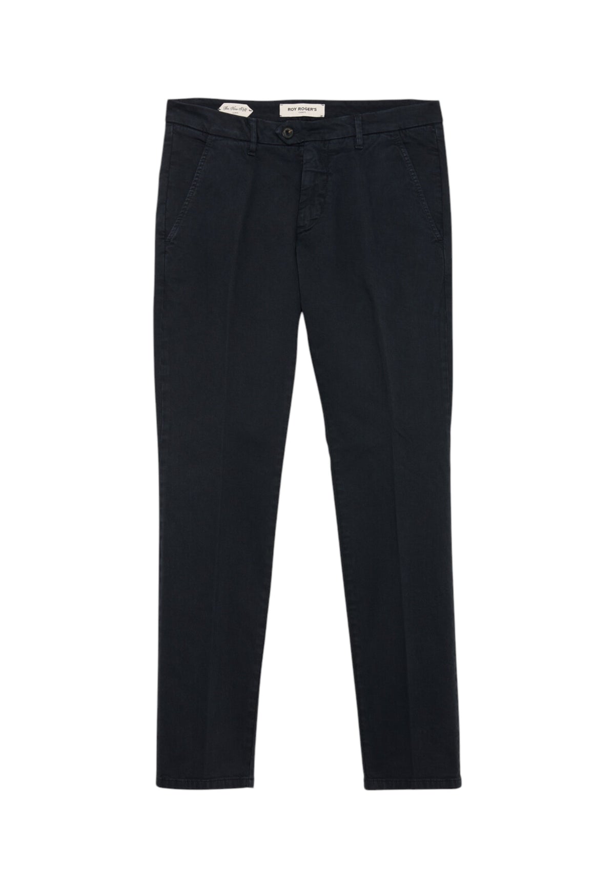 Pantaloni Slim Fit Uomo Roy Roger's Gabardina di cotone elasticizzato, vita media con passanti, vestibilit� slim, tasche anteriori all�americana, tasche posteriori a filetto, chiusura con bottone e zip New Rolf RRU013C8700112