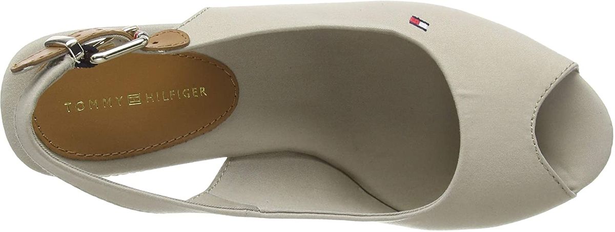 Sandali Con Zeppa Donna Tommy Hilfiger Alta Iconic Elena Sling Back Wedge FW0FW04789